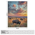 thumbnail image 4 of Autua Buffalo Grazing Sunset Flannel Blanket Exquisite Gifts Super Soft Blanket for All Seasons 50x60in, 4 of 6