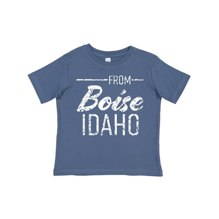 

Inktastic From Boise Idaho in White Distressed Text Gift Toddler Boy or Toddler Girl T-Shirt