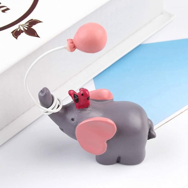 2 piezas de adorno para tarta con forma de elefante, decoración para tarta, decoración para tarta, figura decorativa para tarta