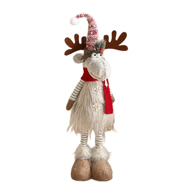Colección de regalos de esculturas navideñas de estatua de reno para decoración del hogar Alce retráctil