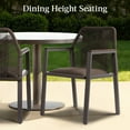 thumbnail image 7 of Best Choice Products Set of 2 Indoor/Outdoor Aluminum Woven Rope Dining Chairs w/ Armrests - Brown/Mocha, 7 of 7