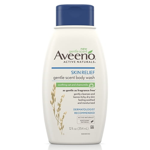 Aveeno Skin Relief Gentle Scent Body Wash Liquid, Soothing Oat And