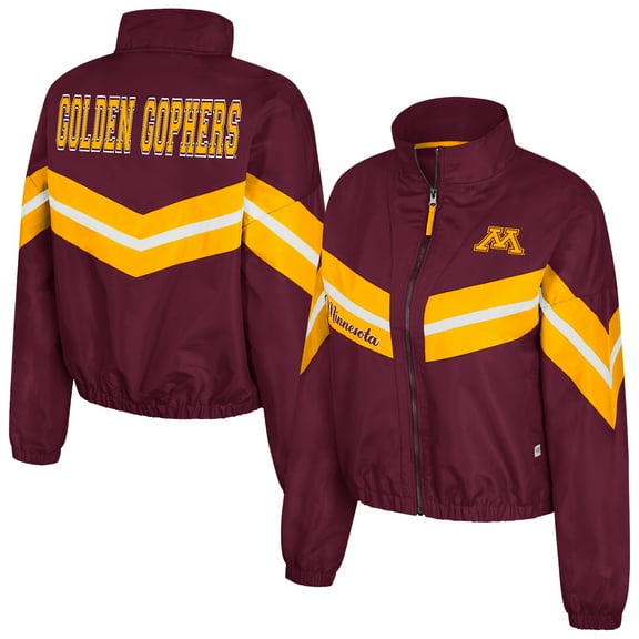 Women's Colosseum  Maroon Minnesota Golden Gophers Thin Ice Full-Zip Windbreaker