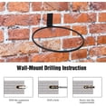 thumbnail image 2 of Casewin 8 inch Flower Pot Holder Ring Wall Mounted Set of 3 Heavy Duty Metal Wall Plant Holder Plant Hanging Bracket Hanger for Outdoor/Indoor, 2 of 6