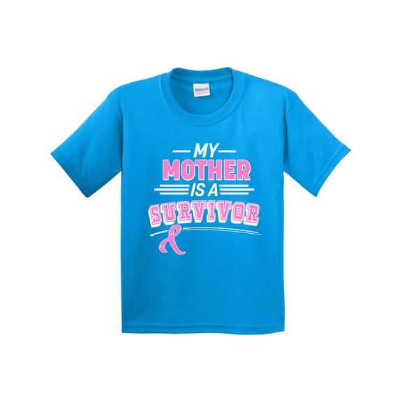 Inktastic My Mother is a Survivor Breast Cancer Awareness Youth T-Shirt