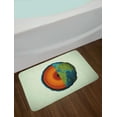thumbnail image 2 of Geology Bath Mat, Composition of Earth Illustration Computer Graphic Design Globe and Lava on Green, Plush Bathroom Decor Mat with Non Slip Backing, 29.5" X 17.5", Multicolor, by Ambesonne, 2 of 2