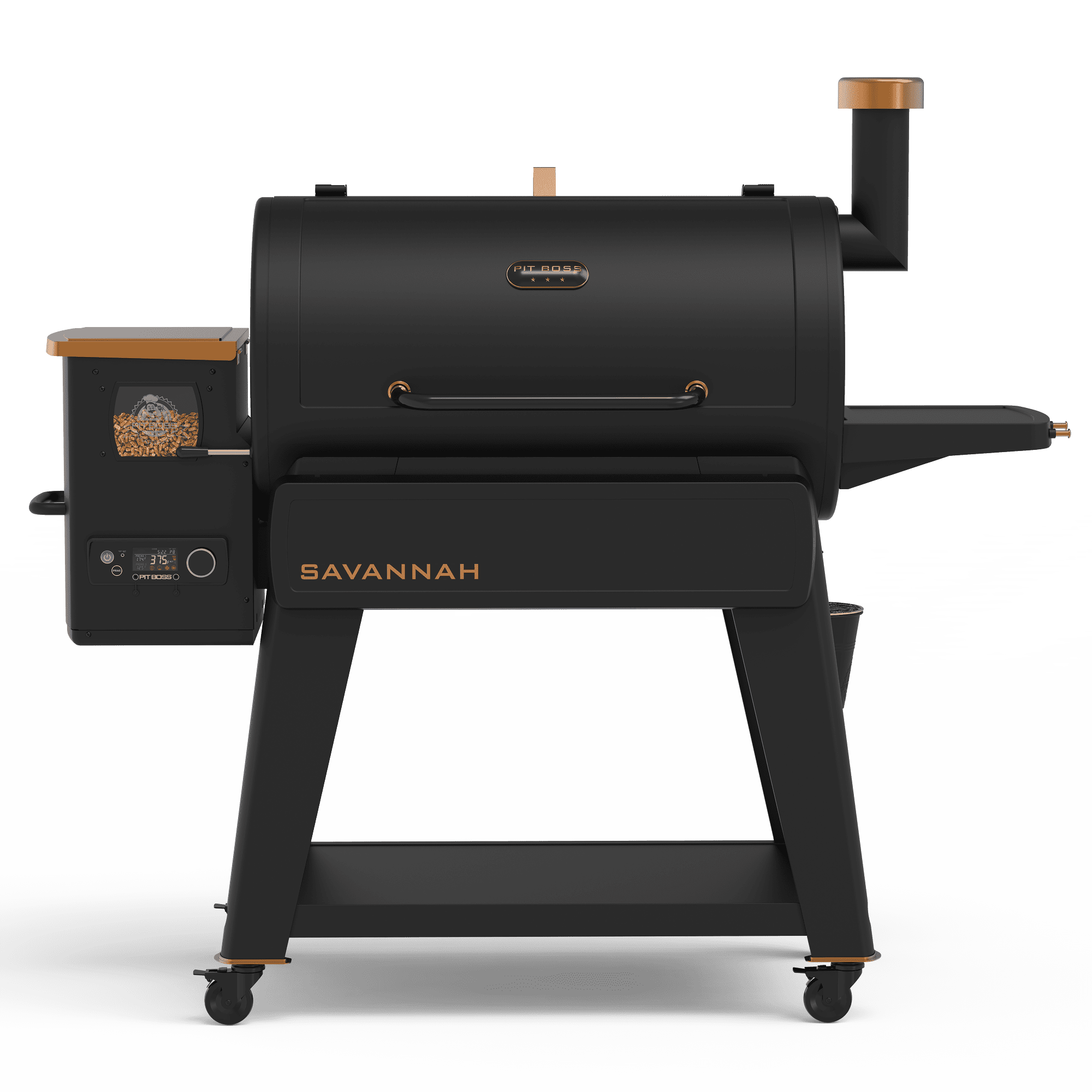 Pit Boss Pellet Smoker, Savannah 1507 Square Inch Wood Fired Pellet Grill, Onyx Series