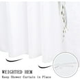 thumbnail image 5 of Eucalyptus Leaf Waffle Textured Shower Curtain, Weighted Bottom Watercolor Green Leaves on The Top Plant with Floral Bathroom Curtain Bathtub Home Decor Waterproof Fabric with Metal Hooks, 5 of 6
