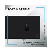 Logitech G840 Extra Large Gaming Mouse Pad, Optimized for Gaming Sensors, Moderate Surface Friction, Non-Slip Mouse Mat, Black