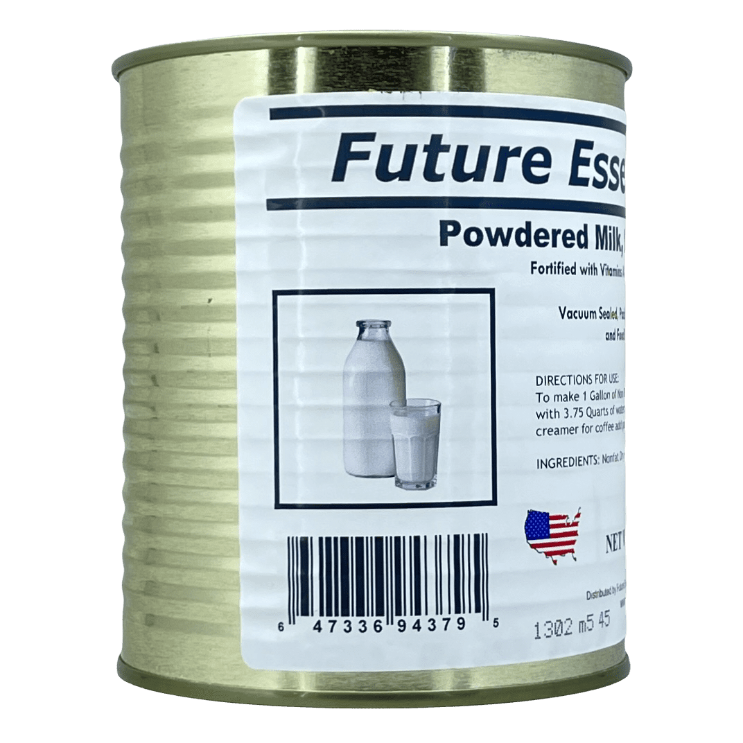 (Pack of 6 Cans) Future Essentials Long Shelf Life Emergency Food Canned Powdered Non Fat Milk 12oz/Can ✅