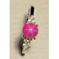 thumbnail image 3 of JewelryLoversZone Pink Star Sapphire Ring for Women 925 Sterling Silver Promise Ring Wedding & Anniversary Band Handmade Jewelry Silver 3, 3 of 4