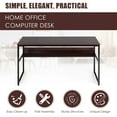 thumbnail image 4 of Costway Bureau d'Ordinateur Industriel de 55 Pieds' avec Tablette de Rangement, Patins de Pieds Ajustables, Bureau à Domicile, 4 of 9