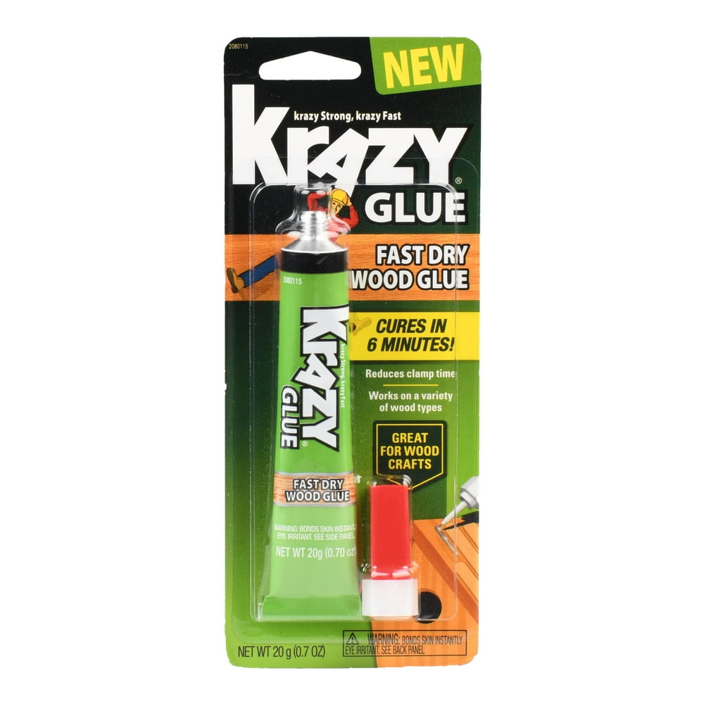 Krazy Glue Fast Drying Wood Glue, Clear, 0.71 oz.