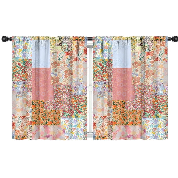 Blackout Kids Curtains,Pioneer Flower Childrens Insulated Curtains Set Of 2,Bedroom Essentials,Toddler Room Decor 42x54in(106x137cm)