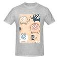 thumbnail image 4 of Bingfone Cute Ink Drawn Elephants Men'S Loose Fit Short-Sleeve Pocket T-Shirt, 4 of 7