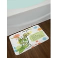 thumbnail image 2 of Alcohol Bath Mat, Mojito Image with Cocktail Recipe Ingredients on Splashed Watercolor Background, Plush Bathroom Decor Mat with Non Slip Backing, 29.5" X 17.5", Multicolor, by Ambesonne, 2 of 2