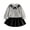 Gsets7-Grey, variant on xaweyi Little Girls Fuzzy Bow Decor Sweatshirt Skirt Outfit 2‑Piece Long Sleeve Top & Pleated Skirt Set Size 7 Years