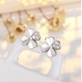 thumbnail image 2 of Pendientes tipo botón de plata fina 925 de alta calidad para mujer, joyería de moda, pendientes largos, regalos, boda, fiesta de compromiso, lindo, 2 of 2