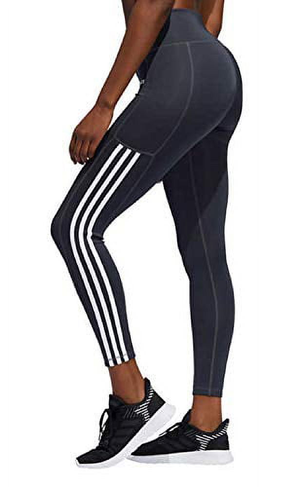 adidas Women's 3-Stripe 7/8 Style High Rise Tight Fit Side Pocket