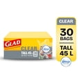 thumbnail image 1 of Glad Clear Garbage Bags - Tall 45 Litres - Febreze Fresh Clean Scent, 30 Trash Bags, 1 of 6