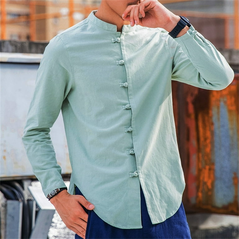 Chinese long top sleeve shirts