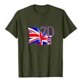 thumbnail image 1 of 70th Anniversary Camiseta de manga corta para mujer Camiseta estampada Top Regalo para mujer Pompotops  hfajkhk131777, 1 of 1