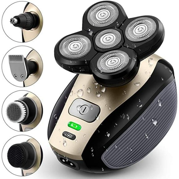 GRM 5-in-1 Electric Razor for Men, Wet & Dry Rechargeable Rotary Shavers Kit