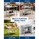 thumbnail image 5 of Mesa de trabajo comercial de acero inoxidable - Resistente y móvil con ruedas bloqueables y estante ajustable - Ideal para cocina industrial, restaurante, garaje y exteriores - Tamaño 24x48in, 5 of 7