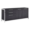 thumbnail image 1 of Pemberly Row Armoire de Rangement Moderne en Noyer avec 5 Compartiments, 1 of 2