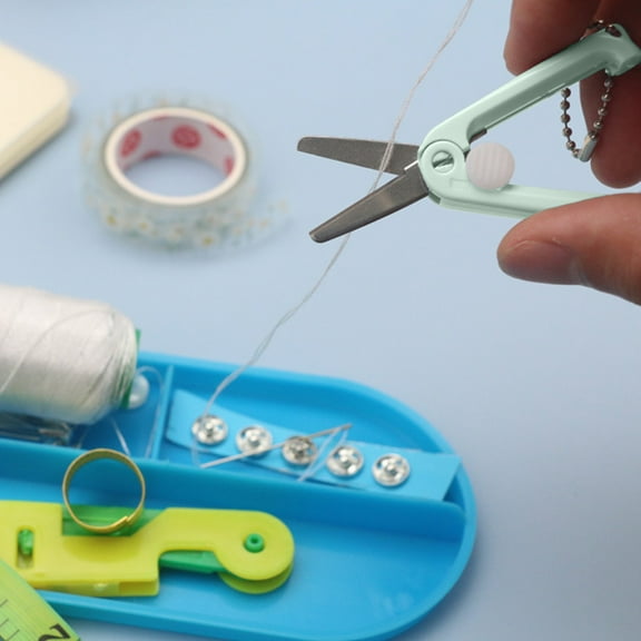 YIMWNYI Portable Telescopic Scissors, Stainless Steel Blades, Compact and Lightweight, Safe for Young Users, Ideal for Office and Travel