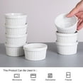 thumbnail image 3 of Bingirl Ramekins Bowls, Set of 8, Porcelain Dipping Sauce Bowls, Oven Safe, Classic Style Ramekins for Baking Souffle Ramekins, Creme Brulee Porcelain Ramekins, 3 of 6