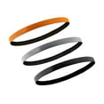 thumbnail image 2 of GARENDE 3Pcs Elastic Sport Headbands Non Slip Hair Bands for Workout Football Soccer Black Orange Gray, 2 of 9