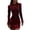 Wine, variant on Costeam Womens Halloween Skeleton Print Bodycon Mini Dress Crew Neck Long Sleeve Floral Lace Detail Gothic Slim Fit Party Club Short Costume Dresses