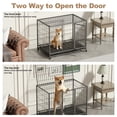 thumbnail image 3 of TIME RAY 42” Heavy Duty Dog Crate,Large Metal Escape Proof Dog Cage Kennel,Indestructible high Anxiety Dog Crate for Outdoor and Indoor with Lock, Double Door & Removable Tray, 3 of 10