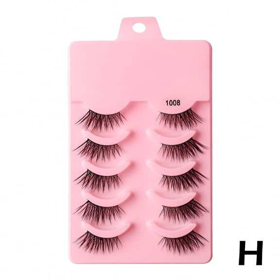 RAGUPEL 5 Pairs False Eyelashes Natural Half Lashes Makeup Tools