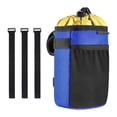 thumbnail image 1 of Portavasos para bicicleta, bolsa para botella de agua con bolsillo de malla, para manillar de bicicleta Azul, 1 of 9