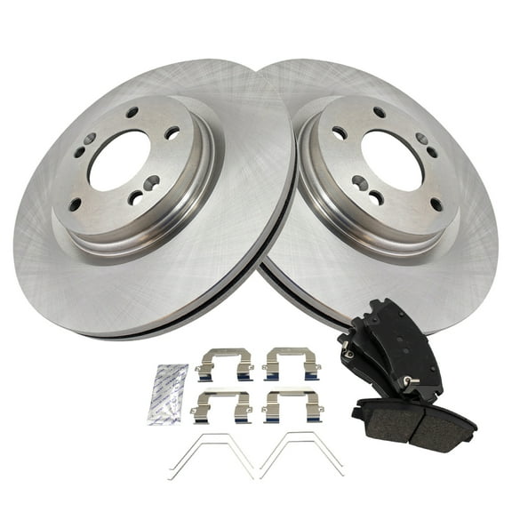 TRQ Front Brake Pad & Rotor Kit Brake Pads Brake Rotor Ceramic Fits Select 2017-2020 Hyundai Elantra 2016-2021 Tucson 2017-2021 Kia Sportage