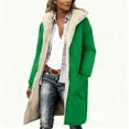 thumbnail image 4 of Winter Long Jackets for Women with Pockets, Hooded Sherpa Lined Coat Womens Mid Length Thicken Warm Overcoat (XL, Green 01), 4 of 6