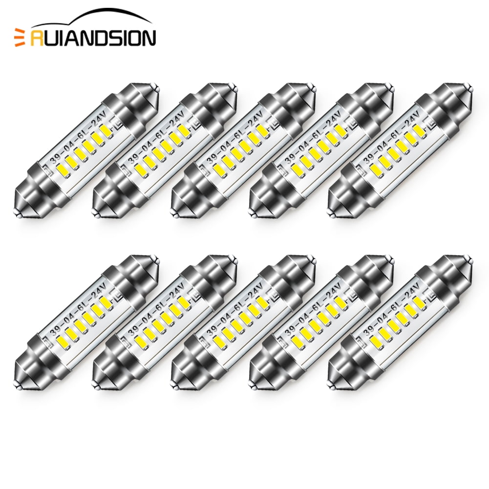 Ruiandsion 39mm White LED Lights Car Festoon Interior Dome Ceiling Lamp