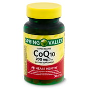 Spring Valley Rapid-Release CoQ10 Dietary Supplement, 200 mg, 30 count