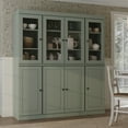 thumbnail image 3 of Palace Imports 100% Solid Wood Kitchen Pantry Storage Cabinet with Glass Doors, Adjustable Shelves and 2-Drawers, Sage, 3 of 5