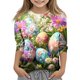 thumbnail image 2 of Blusas y camisas de manga larga con cuello redondo y estampado de Pascua, camiseta interior de cuello redondo y manga tres cuartos para niños de talla mediana y grande., 2 of 9
