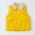 thumbnail image 1 of YUNAFFT Girls Thermal Vest Thickened Warm Winter Layering Collar Design Pure Color Casual Practical Style, 1 of 9
