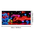 thumbnail image 2 of ToyKingdee Merry Christmas Blacklights Tapestry Neon | Christmas Garage Door Cover Cartoon Santa Gift Bag Neon Merry Xmass Backdrop Holiday Decorations, 2 of 3