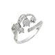 thumbnail image 1 of Guardurnaity Anillo de apertura para mujer, joyería de nudillo abierto de cristal, decoración de mano de moda de Metal, joyería exquisita para fiesta de Ropa, zapatos y accesorios Miscelánea Guardurnaity AP017301-00, 1 of 6