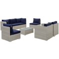 thumbnail image 3 of Modway Repose Outdoor Patio 8 Piece Sunbrella® Sectional Set, Multiple Colors, 3 of 8