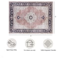 thumbnail image 4 of Blush Medallion Skid-Resistant Area Rug, 5' x 7', 4 of 7