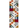 thumbnail image 3 of Safavieh Hollywood Becky Abstract Runner Rug, Ivory/Peacock Blue, 2'3" x 12', 3 of 9