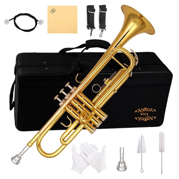 Trumpet Glory Bb para estudiantes principiantes o avanzados con funda