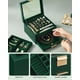 thumbnail image 5 of Joyero SONGMICS, organizador de 3 capas con tapa de cristal, color verde bosque, 5 of 9